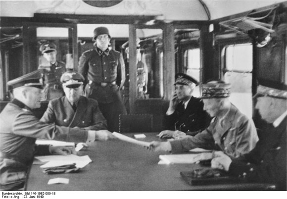 Signing of the Franco-German Armistice at Compiègne (June 22, 1940)